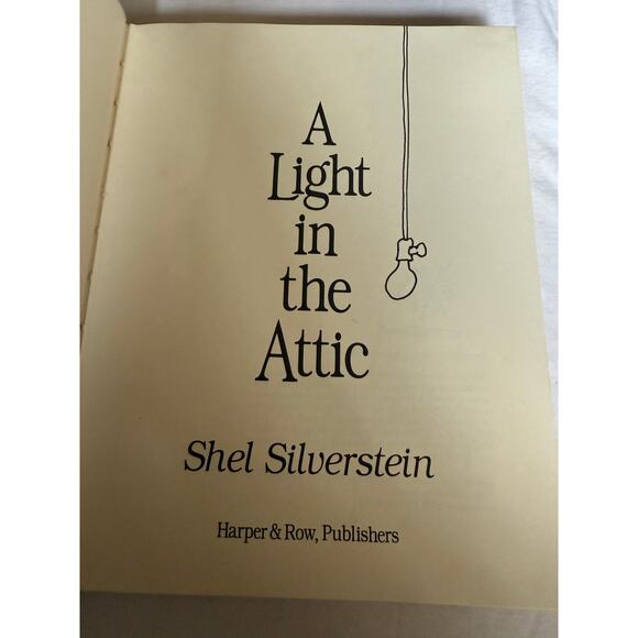 A Light In The Attic - Shel Silverstein - Snake Eye Music 1974 Edition Hardcover - Picture 2 of 16
